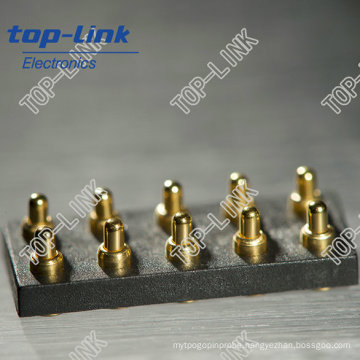 Brass Pogo Pin Connector with Spring Loaded, 10 Contacts